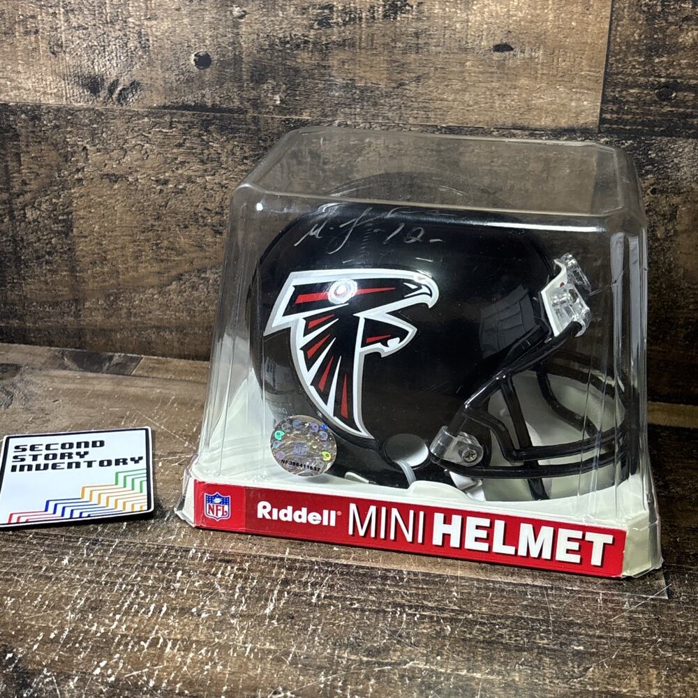 Michael Jenkins Autographed Signed Riddell Mini Helmet ATLANTA FALCONS Auto #12